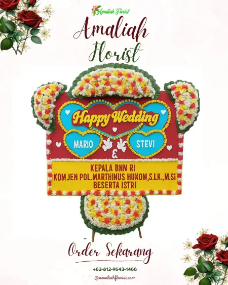 Papan Bunga Pernikahan Bumi Raharja